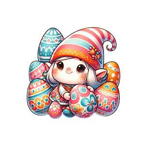 UV-DTF DECAL - Girl Easter Gnome