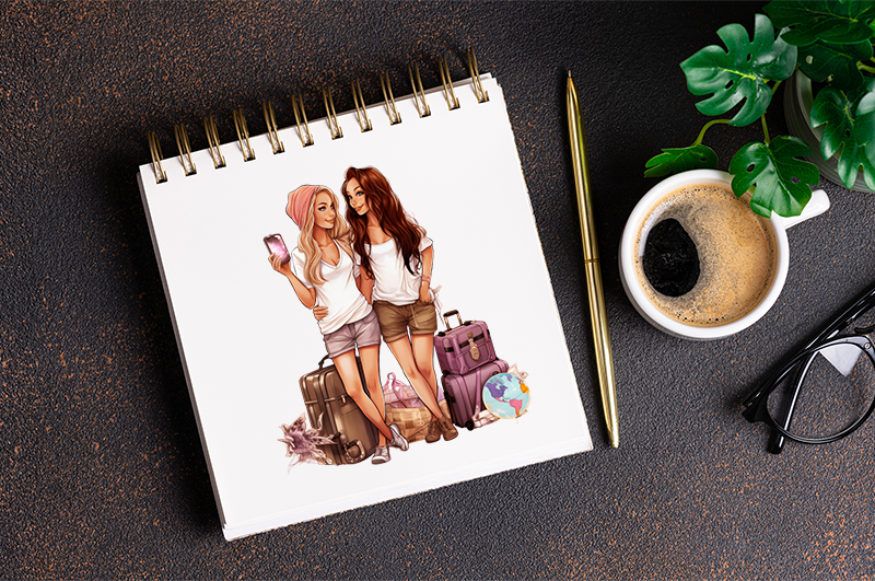 UV-DTF DECAL - Friends Travel 4