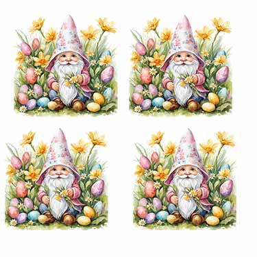 UV-DTF DECAL - Easter Gnome In Field
