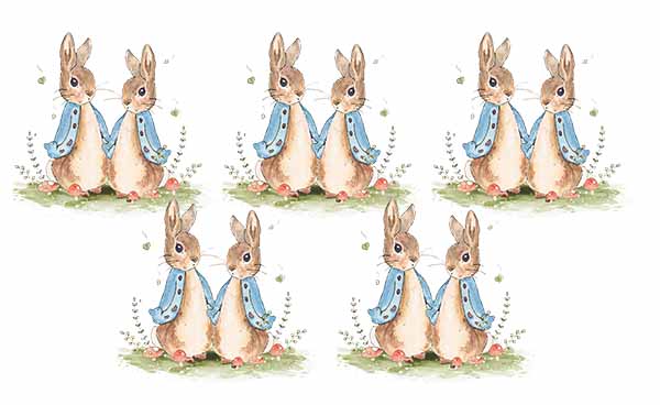 UV-DTF DECAL - 2 Peter Rabbits