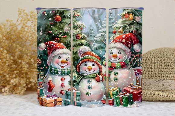 20oz Tumbler -  3 Snowmen