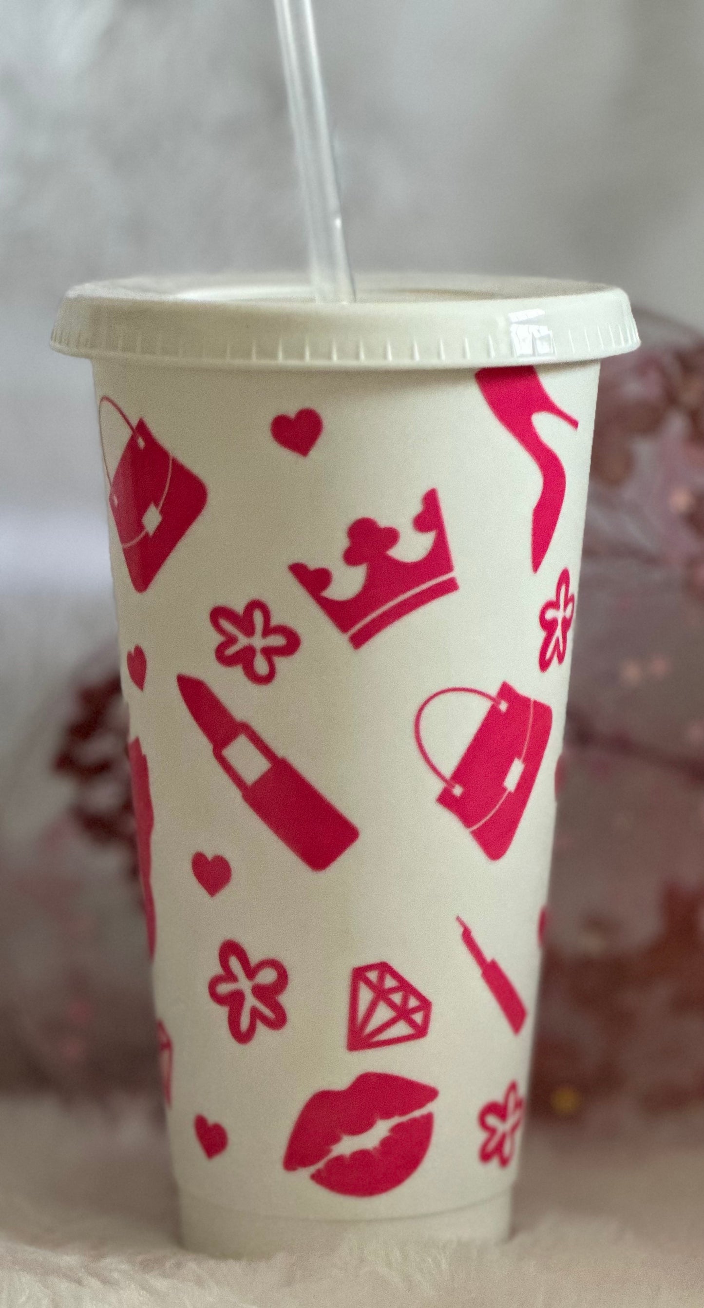 Barbie White Cold Cup. Personlised. Gift Or Present