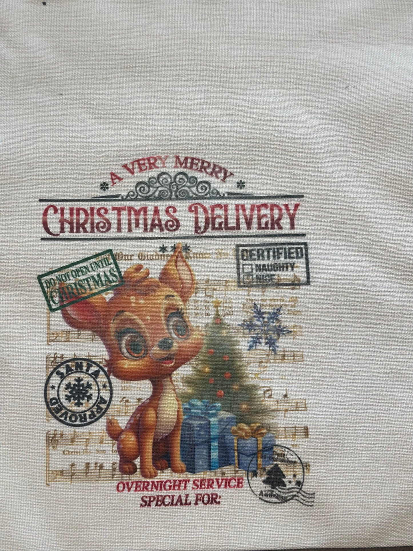Large Santa Sacks Personlised. Different designs to choose from