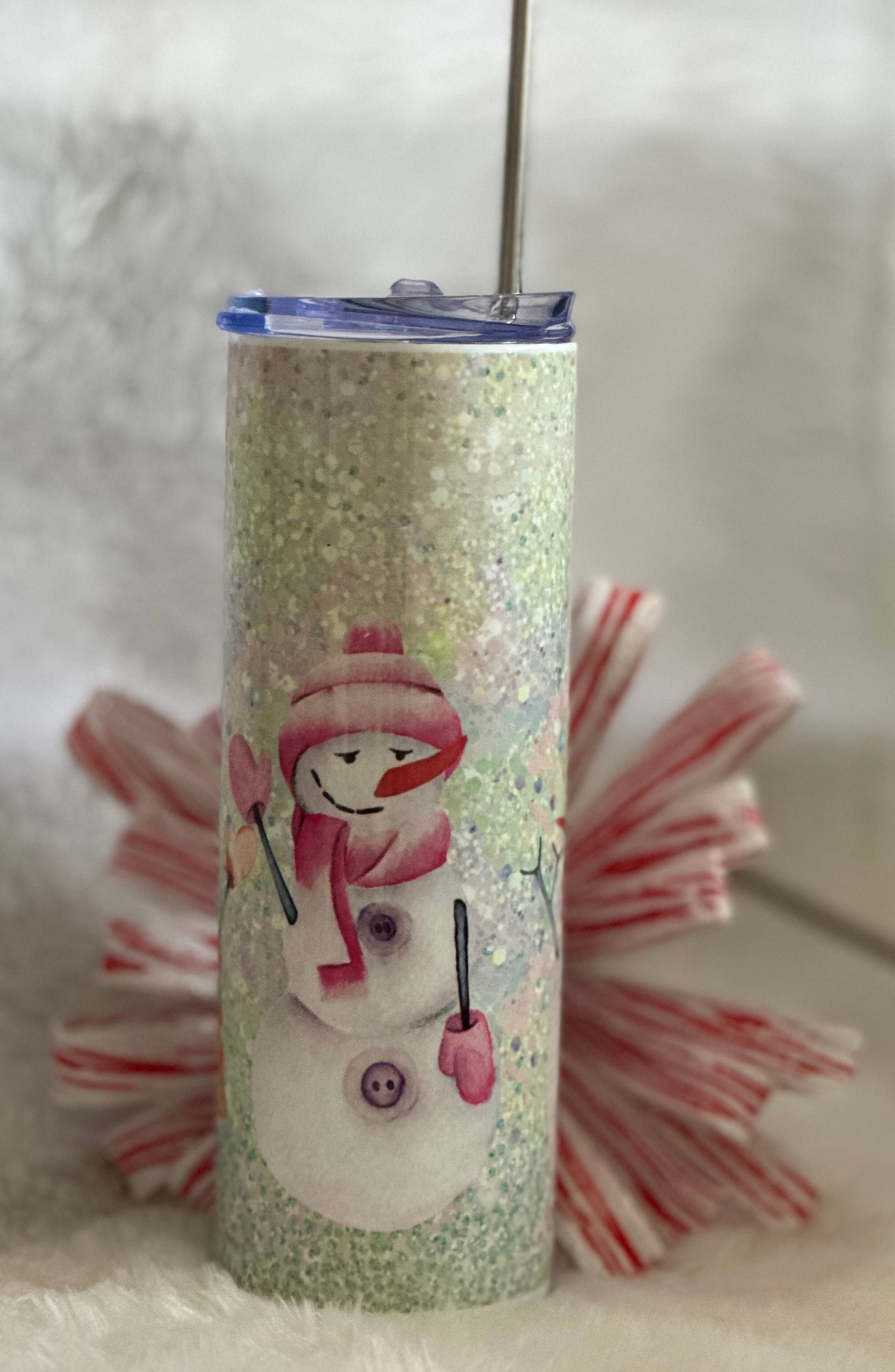 20oz Tumbler Snow Man In Hats