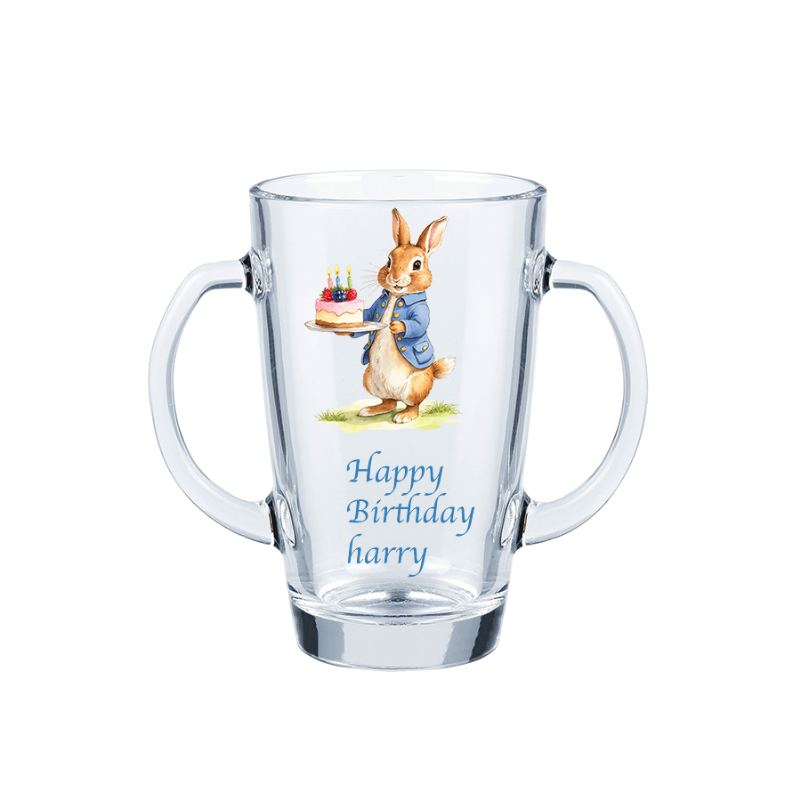  UV-DTF DECAL - Rabbit With Birthday Cake