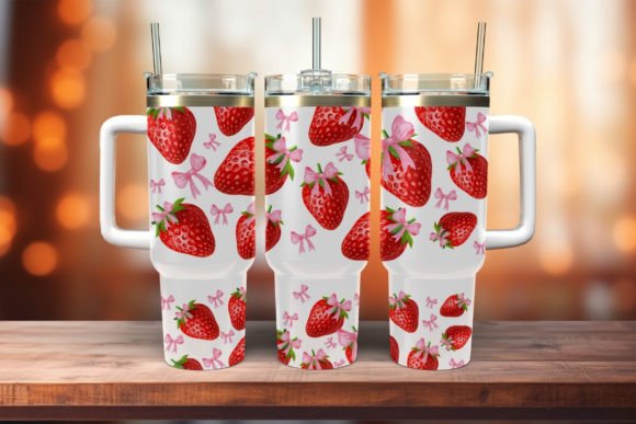40oz  Tumbler - Strawberries