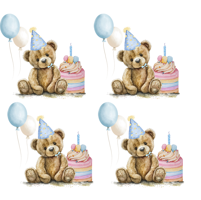 UV-DTF DECAL - Birthday Balloons Blue.