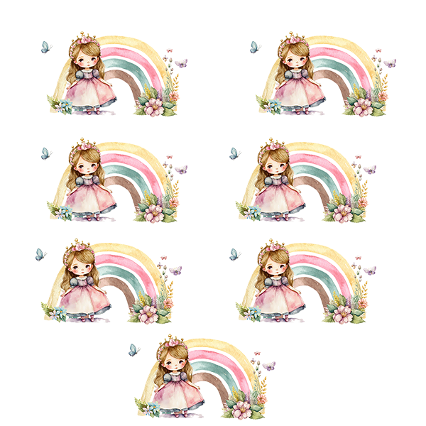 UV-DTF  DECAL - Girl With Rainbow