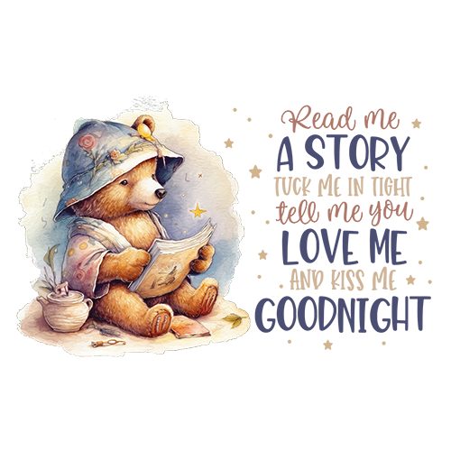 UV-DTF DECAL - Baby Bear Read Me A Story