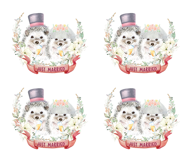 UV-DTF DECAL - Animals Wedding