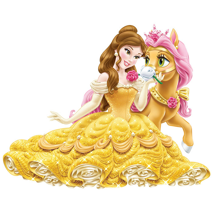 UV-DTF DECAL - PrincessIn Yellow Dress With A Horse