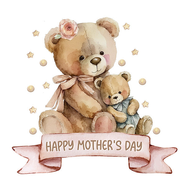 UV-DTF DECAL - Happy Mothers Day Bear
