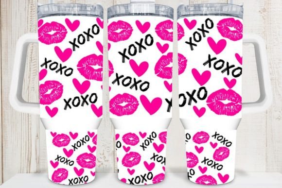 40oz  Tumbler - Valentines Kisses