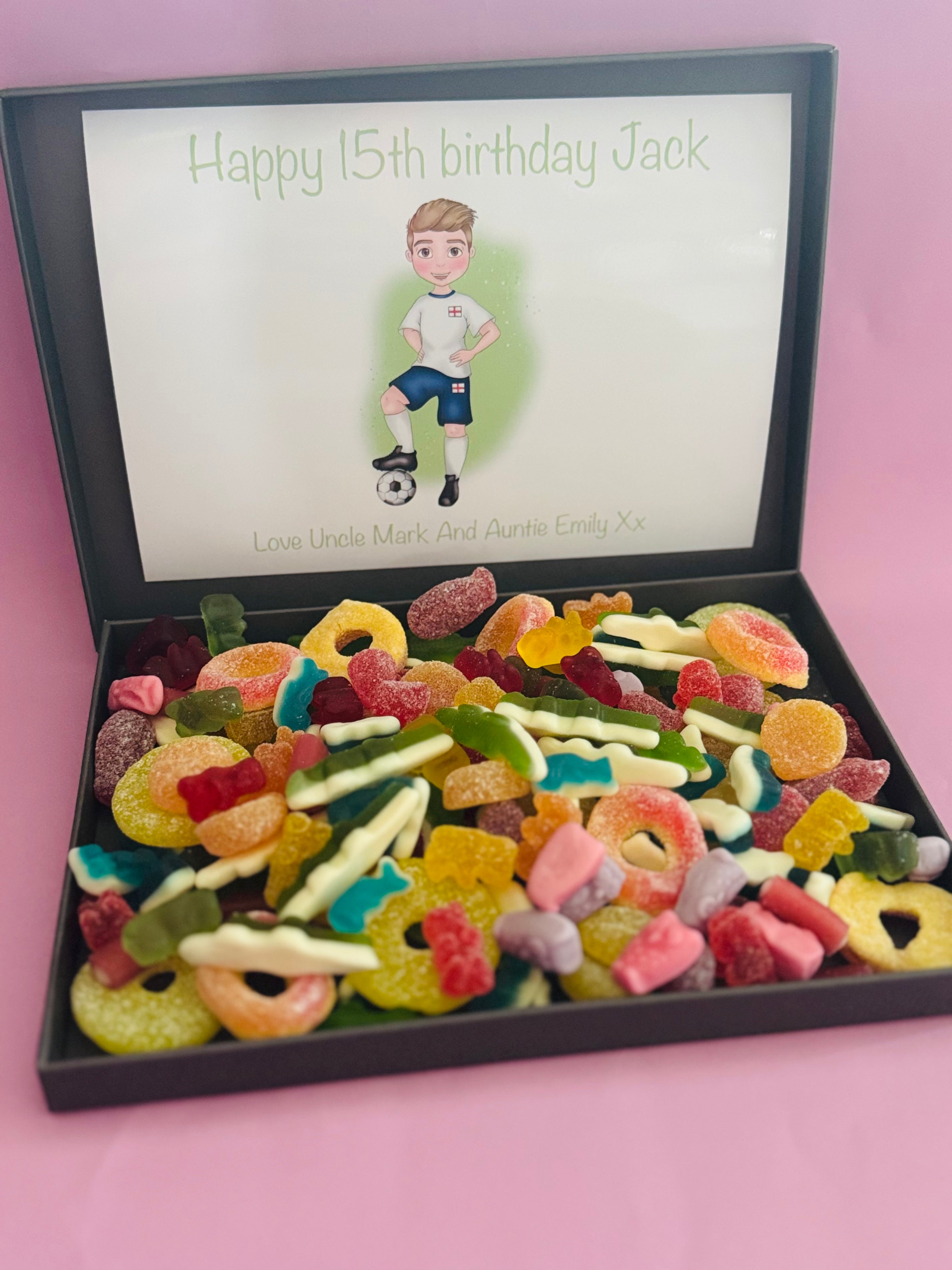 Sweets - Personalised For Him Birthday. Football
