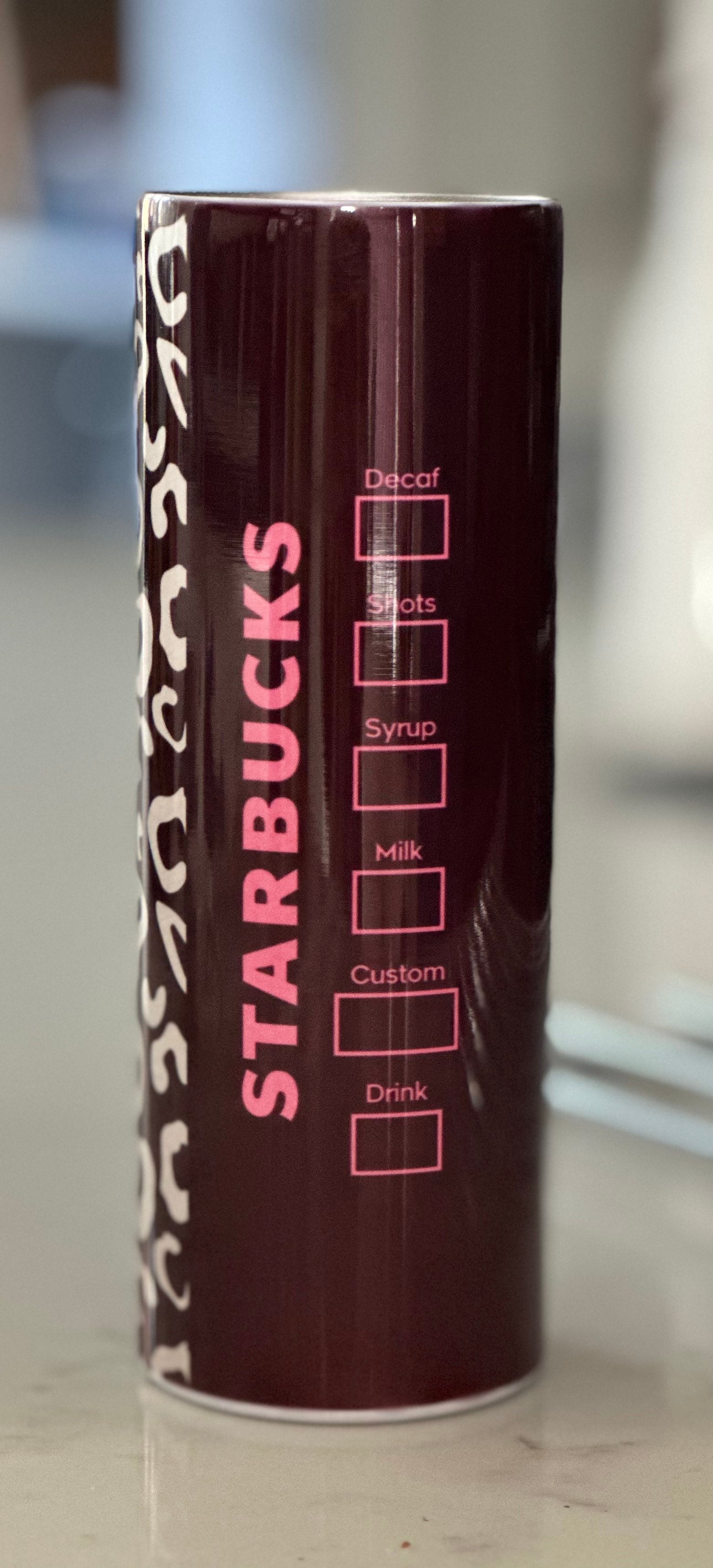 20oz Tumbler - Black And Pink Coffee