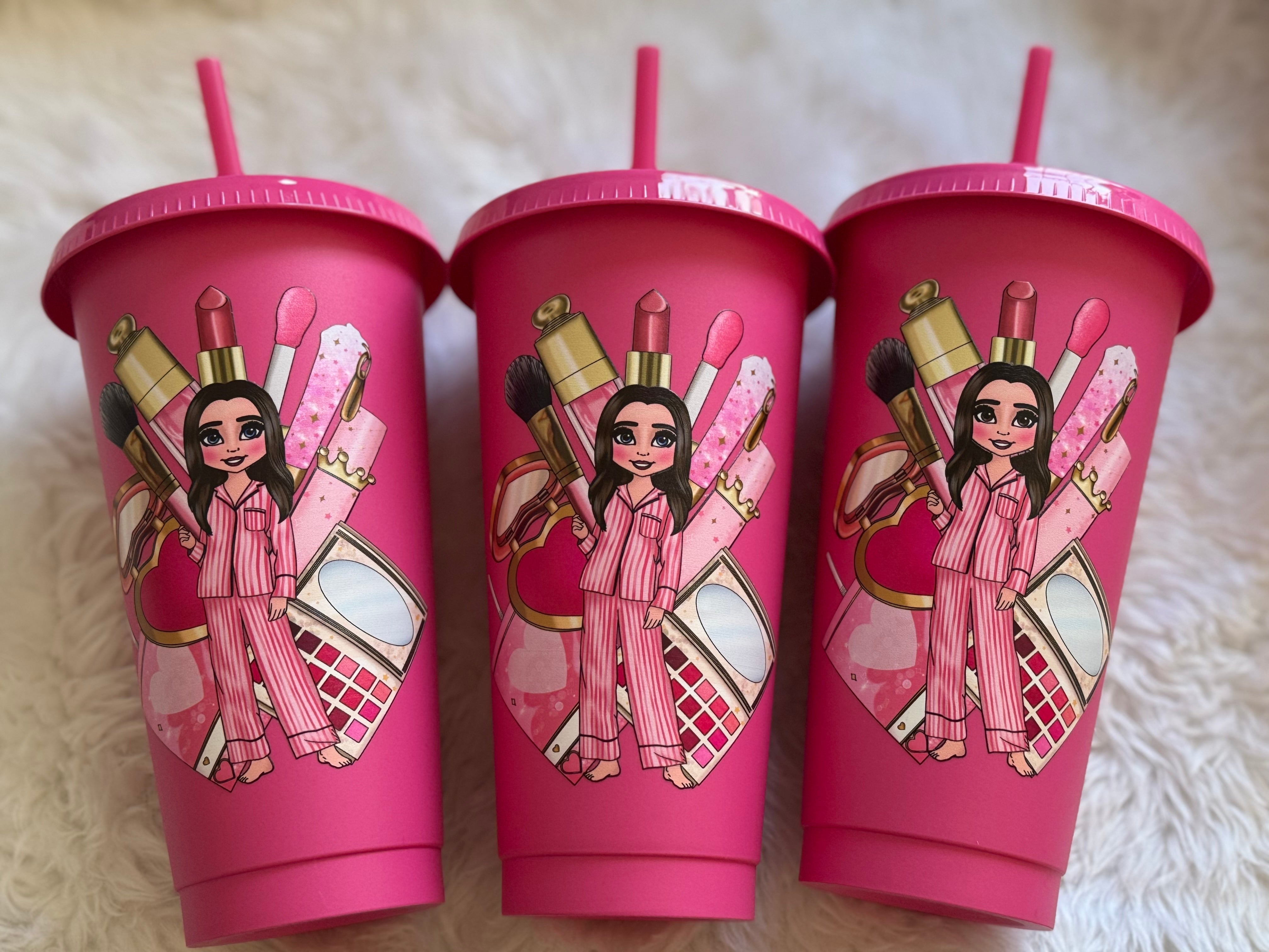 240z Tumbler -  Pink Make - Up Girl. Matching Paper Available Too
