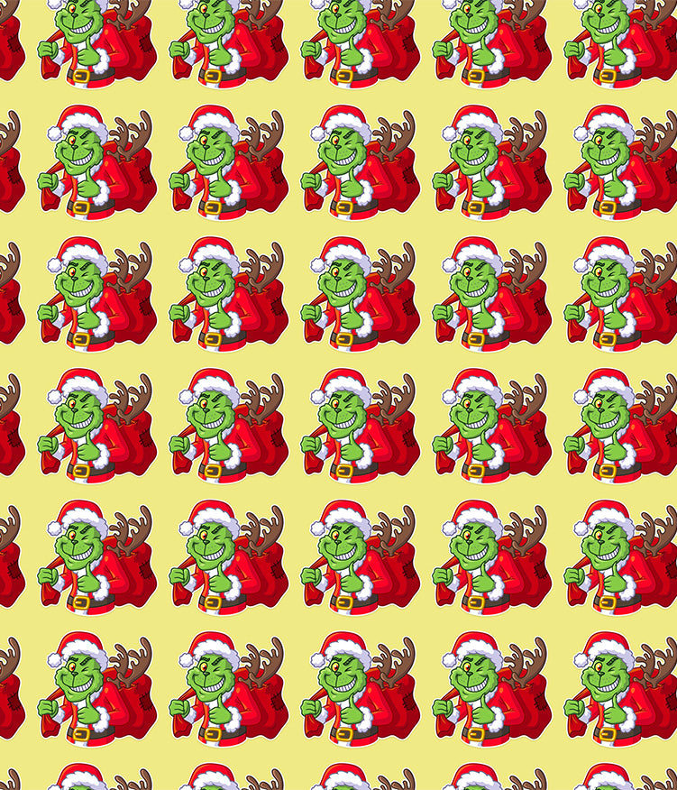 Wrapping Paper. Green Monster 9