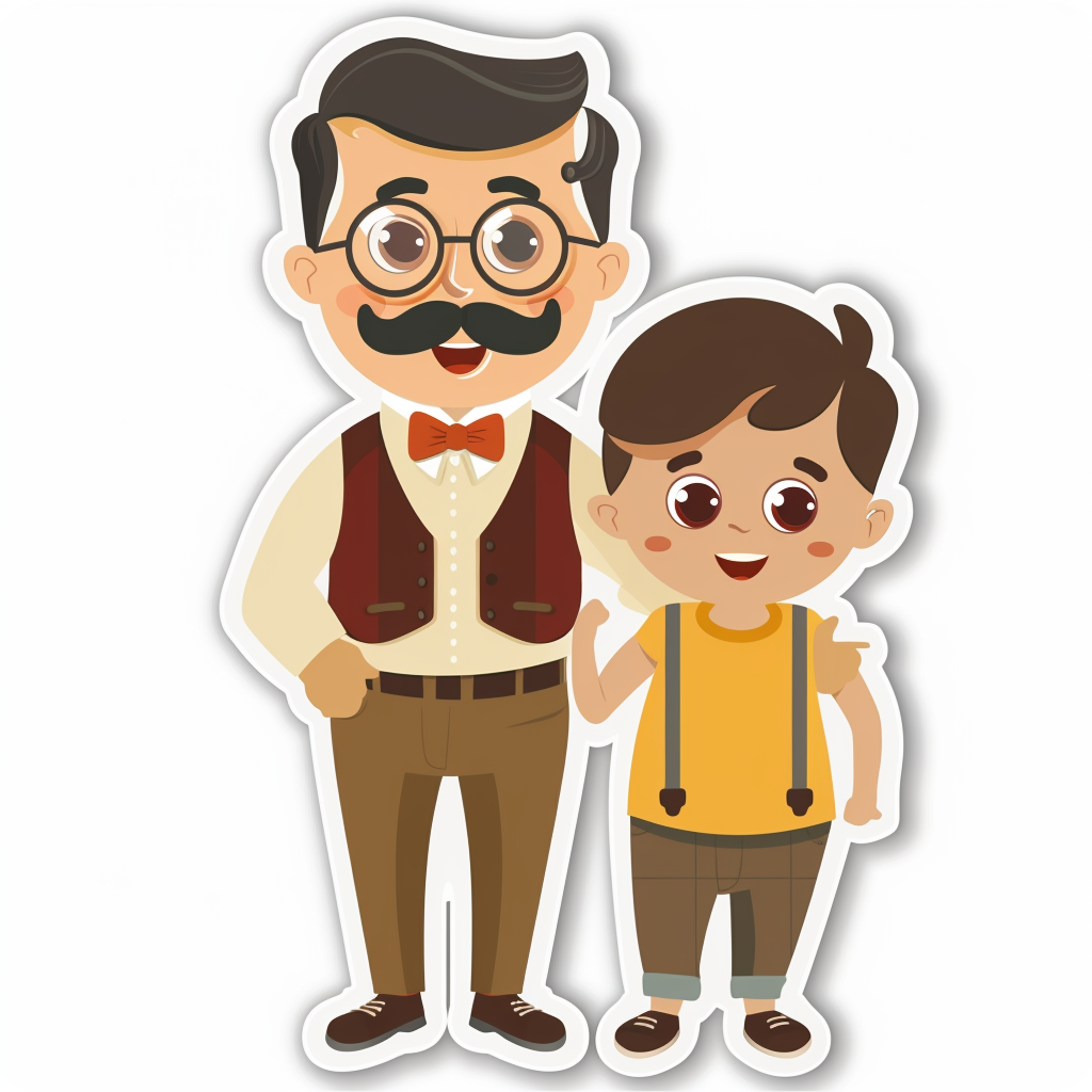 UV-DTF DECAL - Grandad And Boy