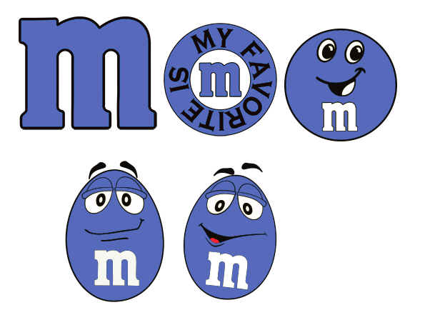 UV-DTF DECAL - M&M Blue