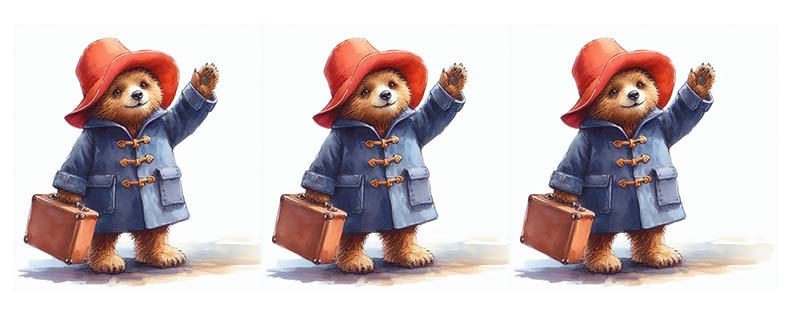 UV-DTF DECAL - London Bear Waving