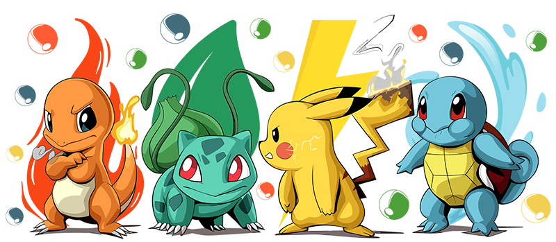 UV-DTF DECAL -  Pokemon Mug Wrap (16oz)