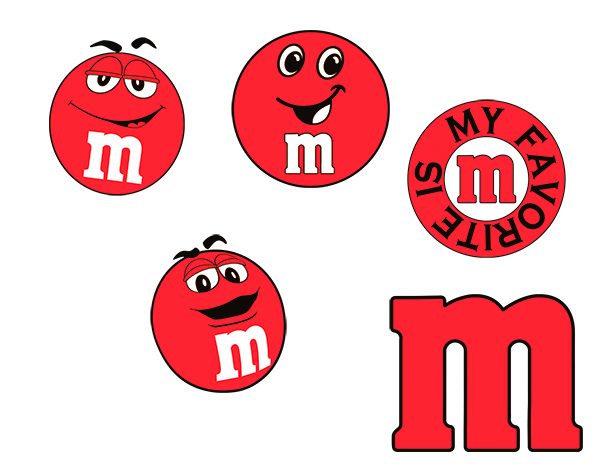 UV-DTF DECAL - M&M Red