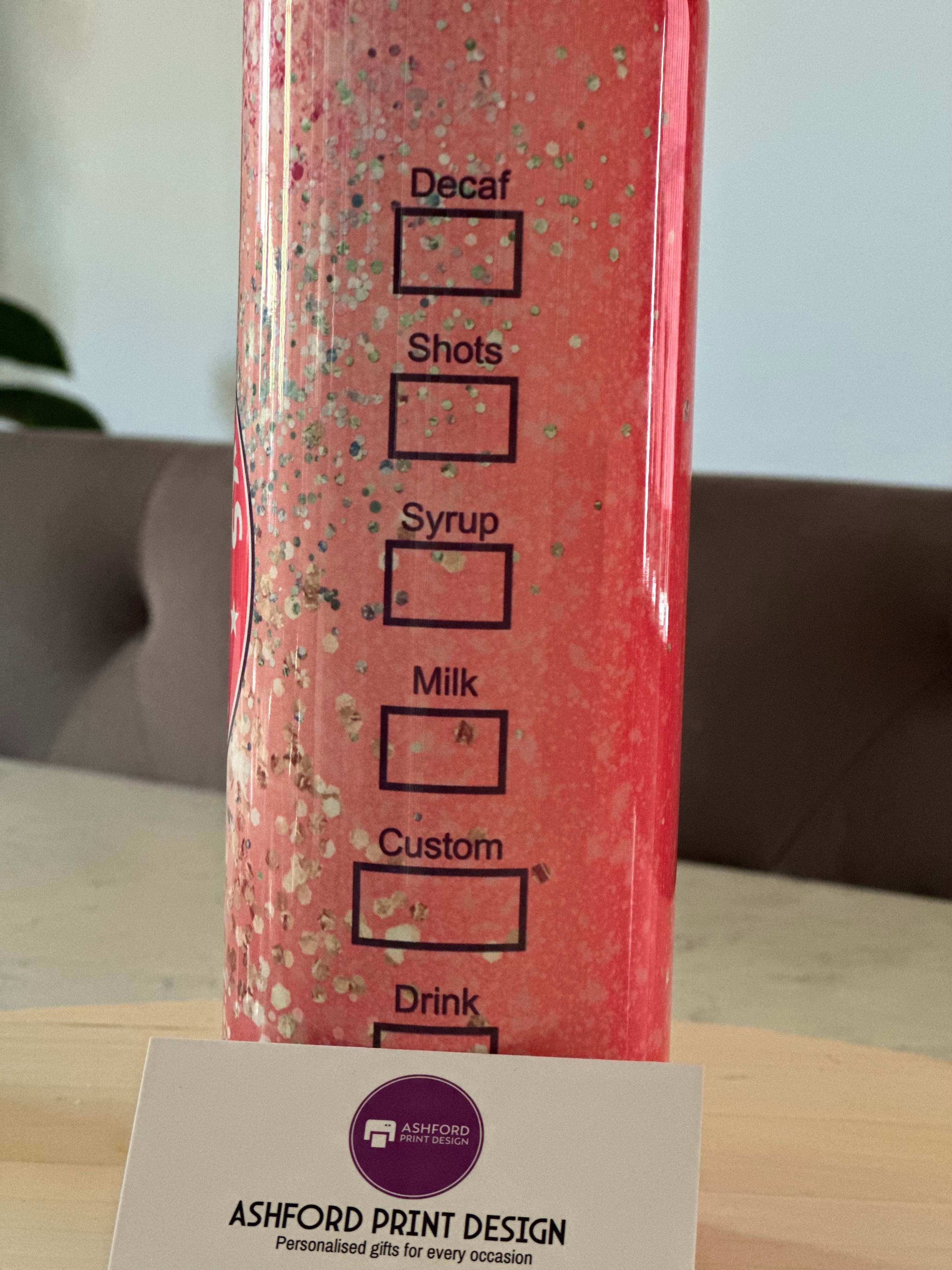 20oz Tumbler - Pink Coffee