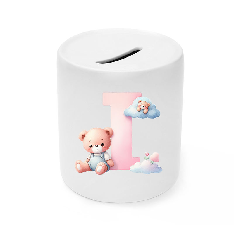 UV-DTF DECAL - Pink Letter With Teddy I