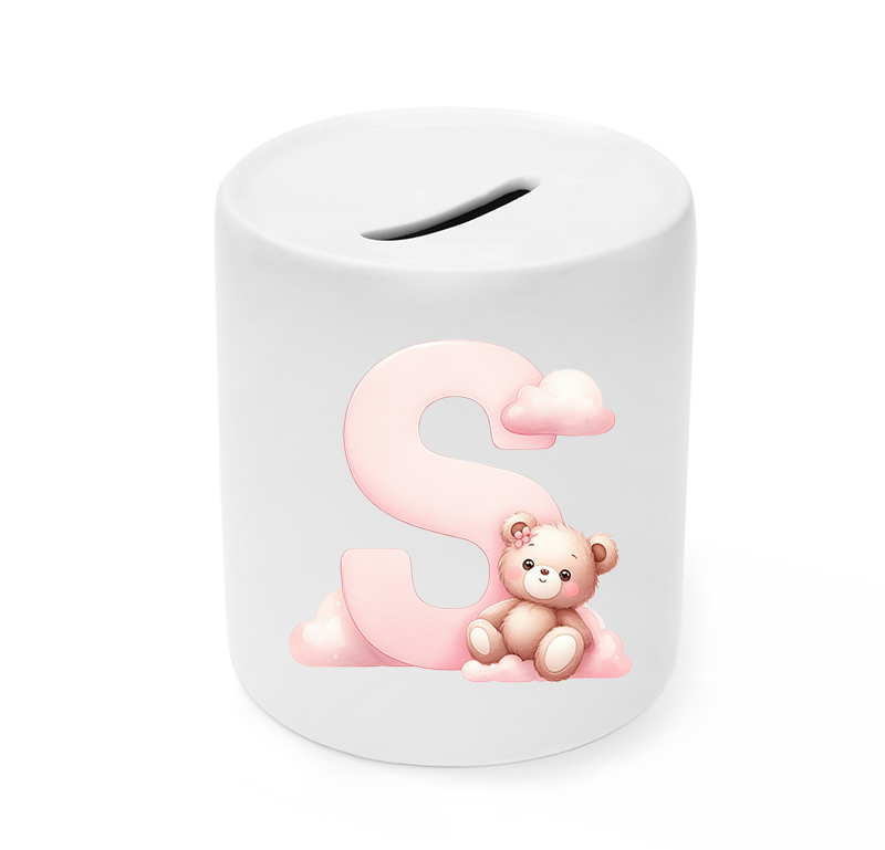 UV-DTF DECAL - Pink Letter With Teddy S