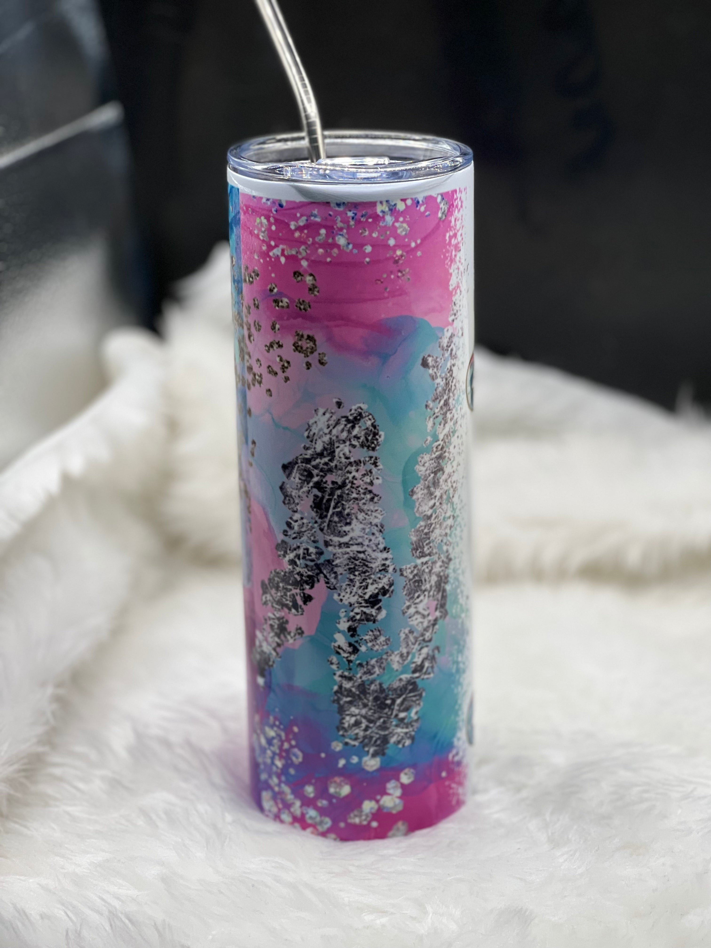 Personlised  Tumbler With Straw.