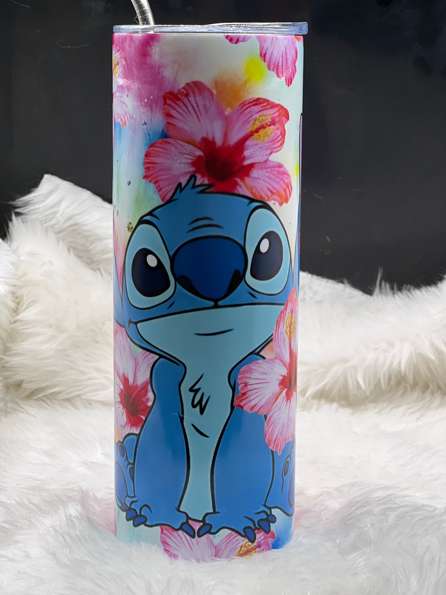 Stitch 20oz Personalised Tumbler With Lid & straw.