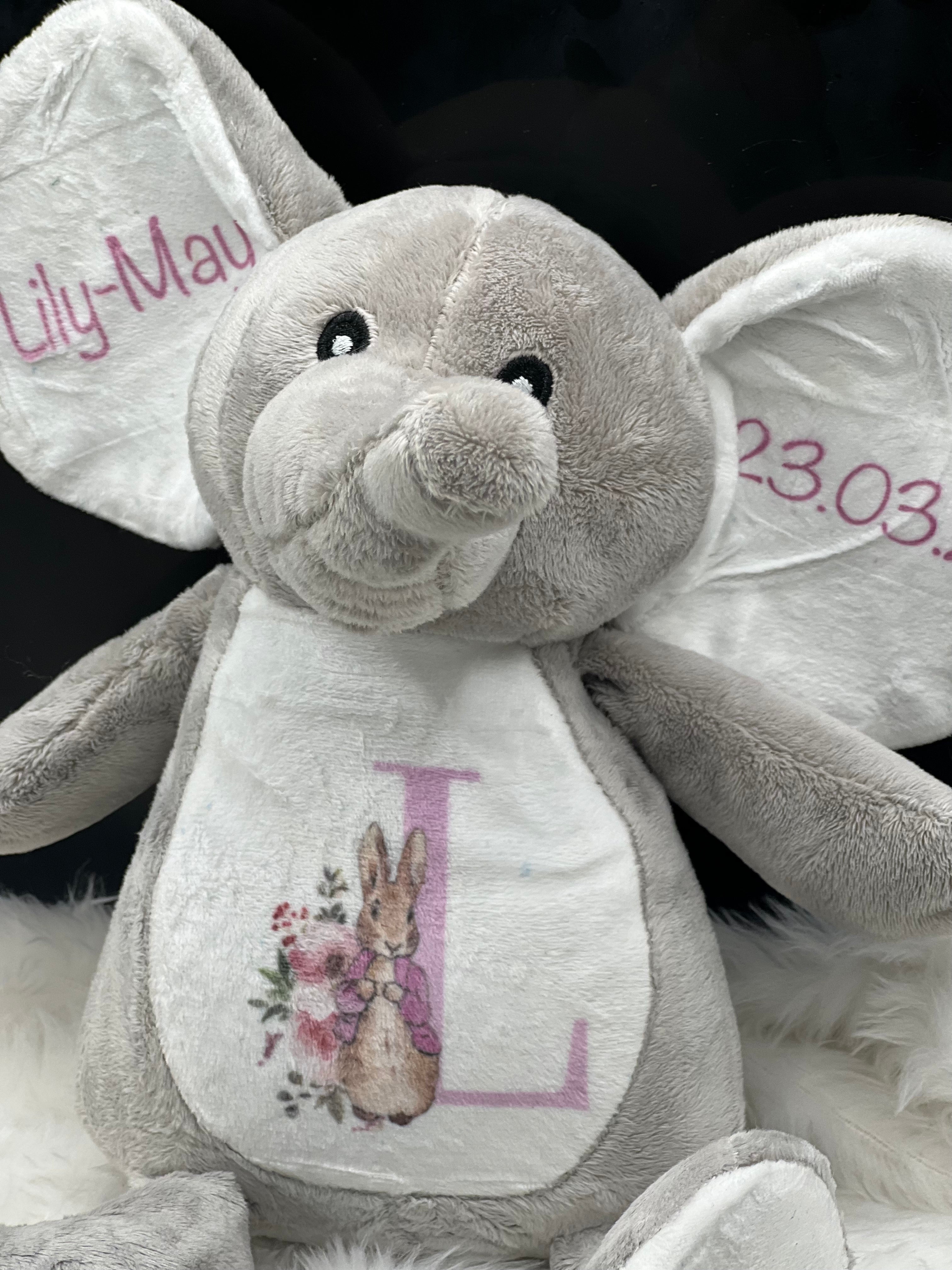Beautiful Keepsake Rabbit Or Elephant teddy,