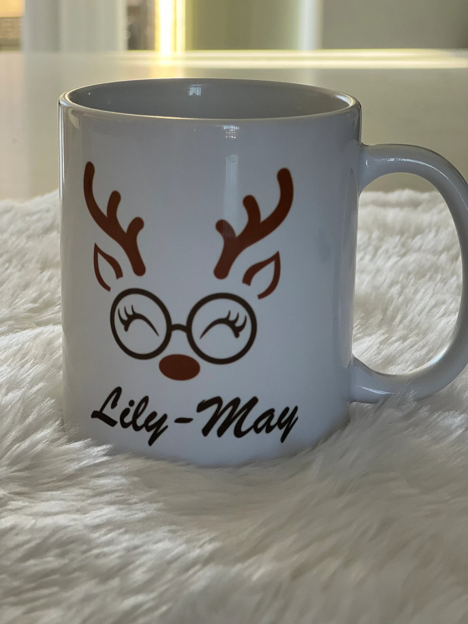 Reindeer Personalised Christmas Mug, Christmas Gift, Personalised, Christmas Gift, Winter Mug, Personliased Travel Mug