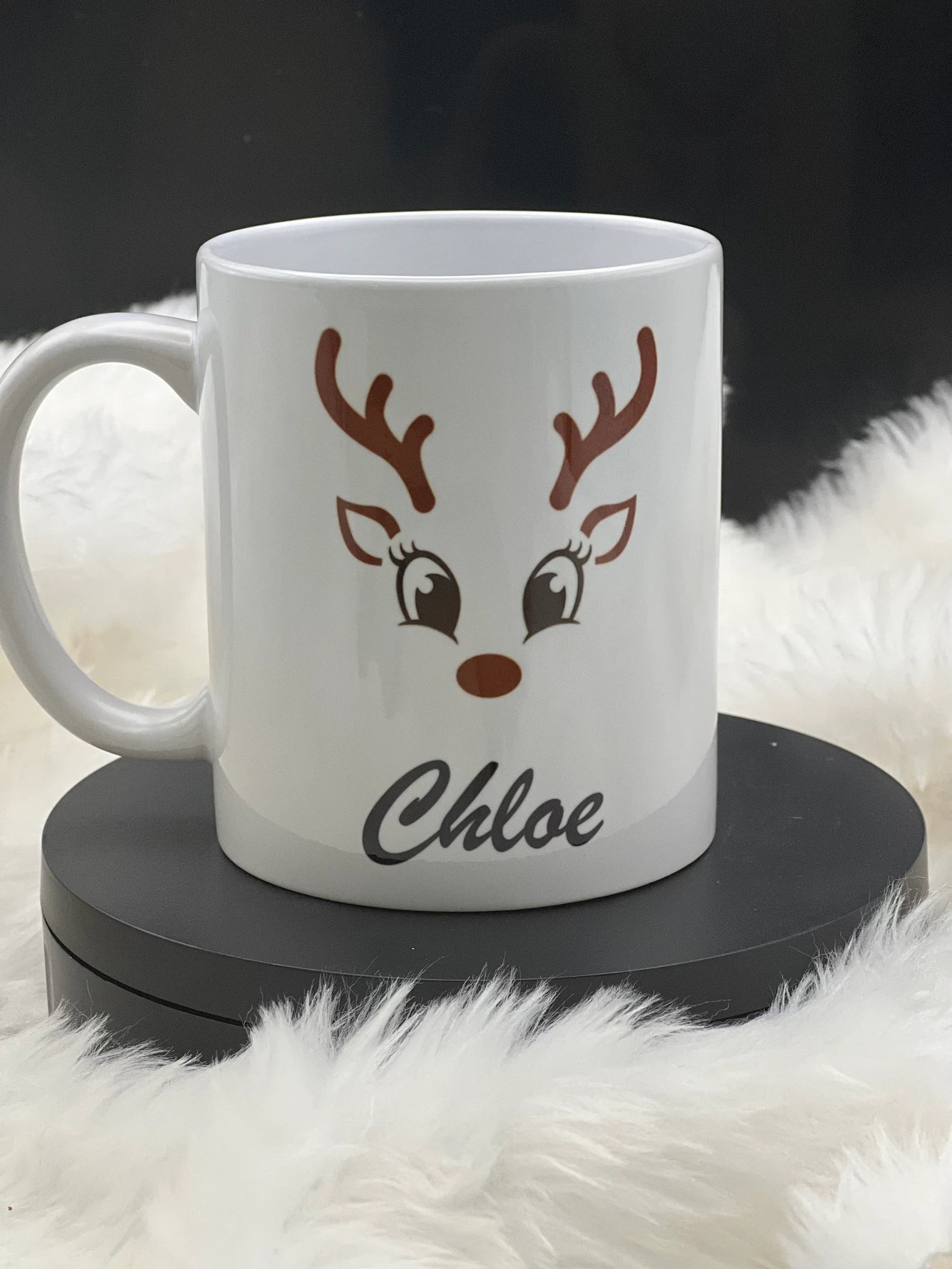 Reindeer Personalised Christmas Mug, Christmas Gift, Personalised, Christmas Gift, Winter Mug, Personliased Travel Mug
