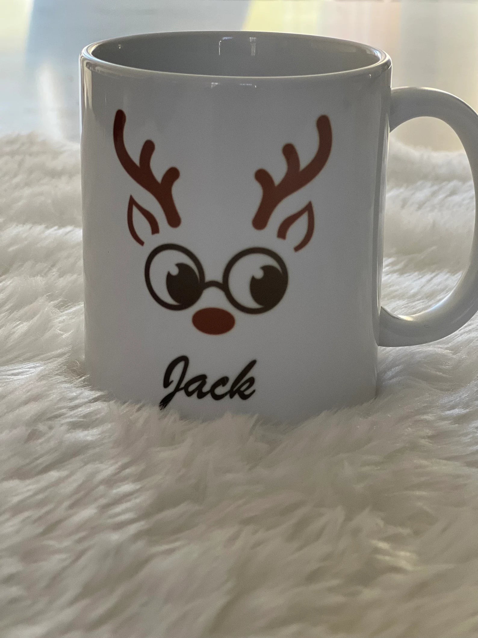 Reindeer Personalised Christmas Mug, Christmas Gift, Personalised, Christmas Gift, Winter Mug, Personliased Travel Mug