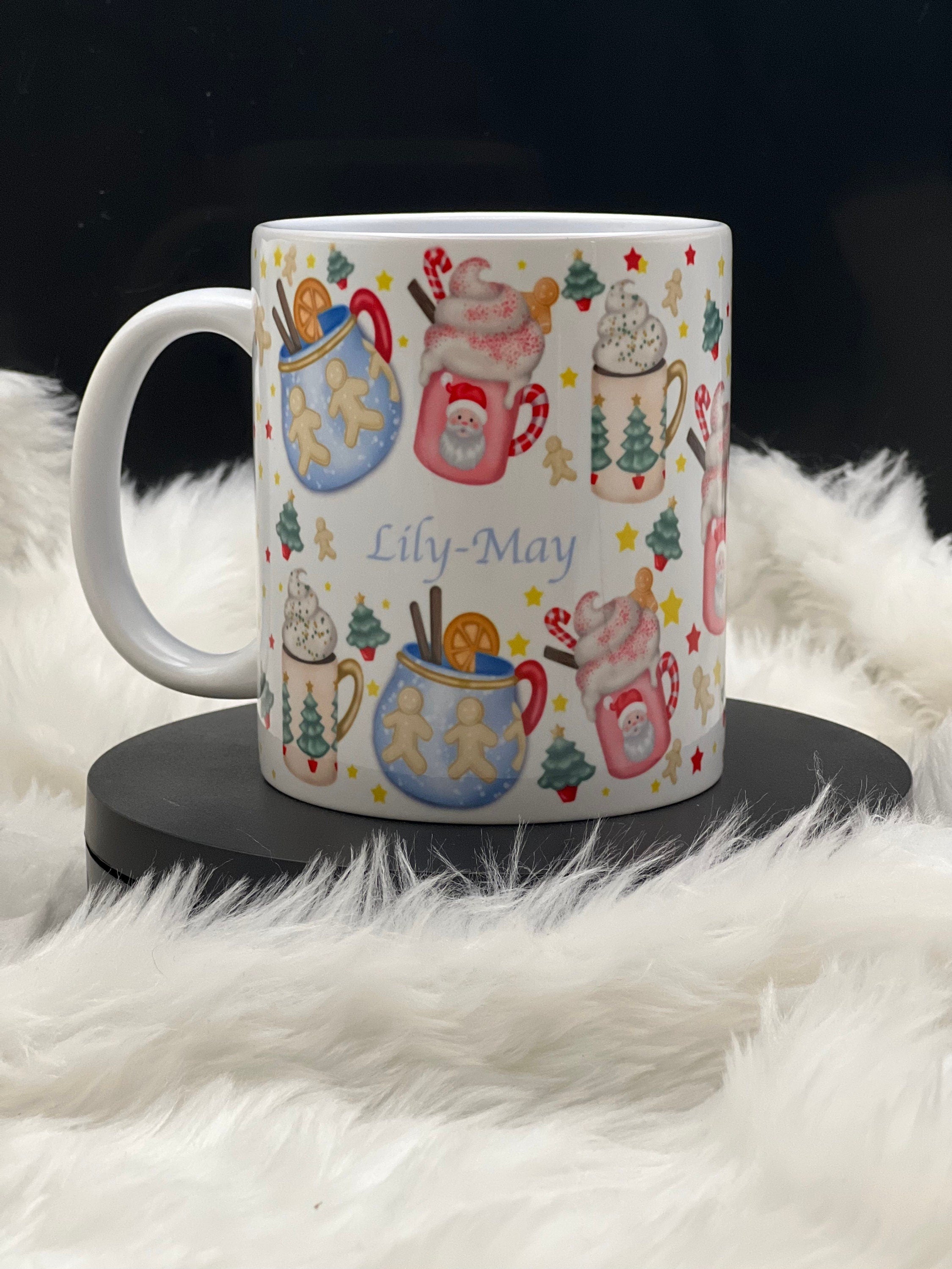 Beautiful Personalised Christmas mug. Cosy Nights In, Presents, Gift, Hot Chocolate