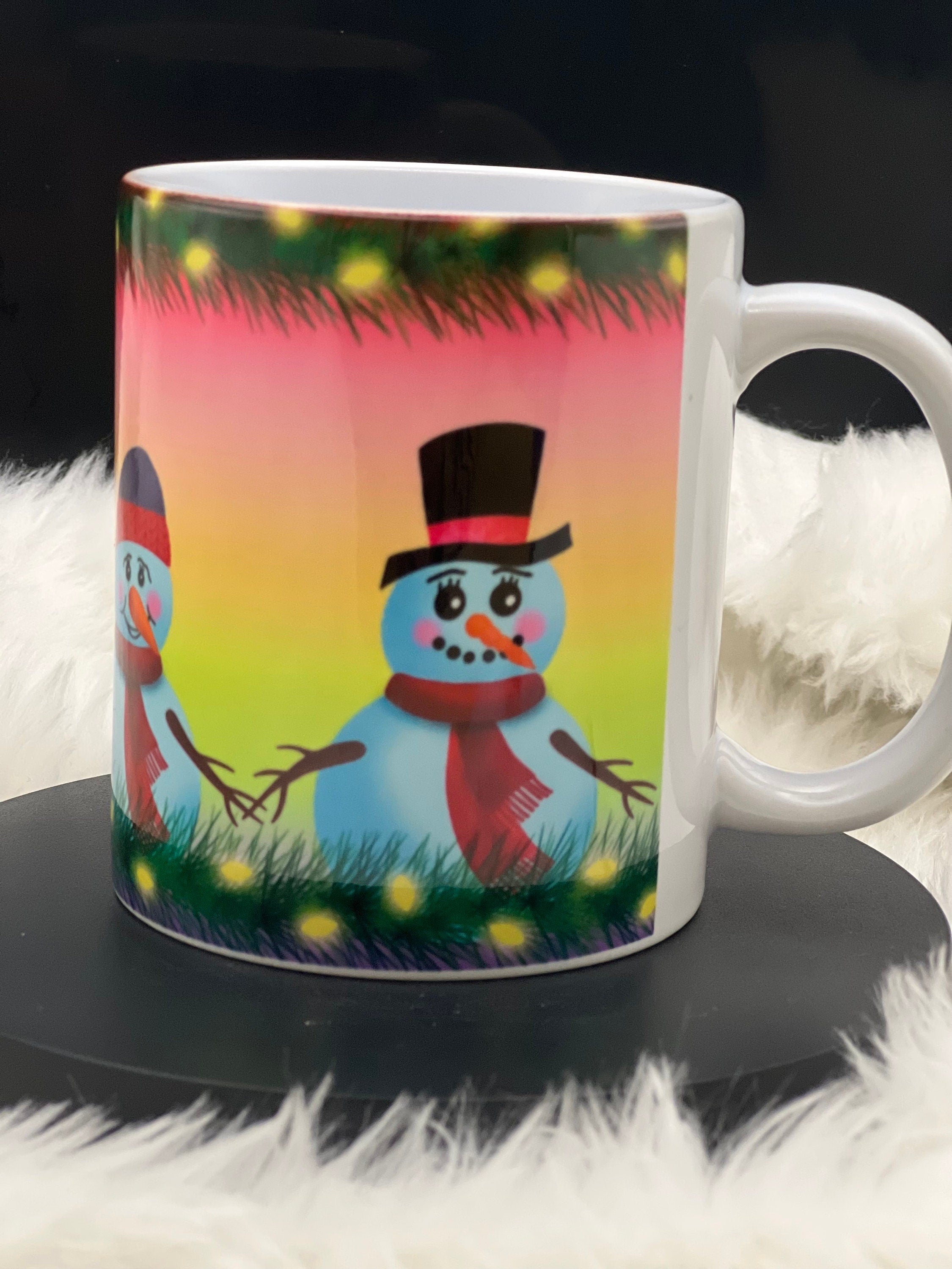 snowman Christmas mug