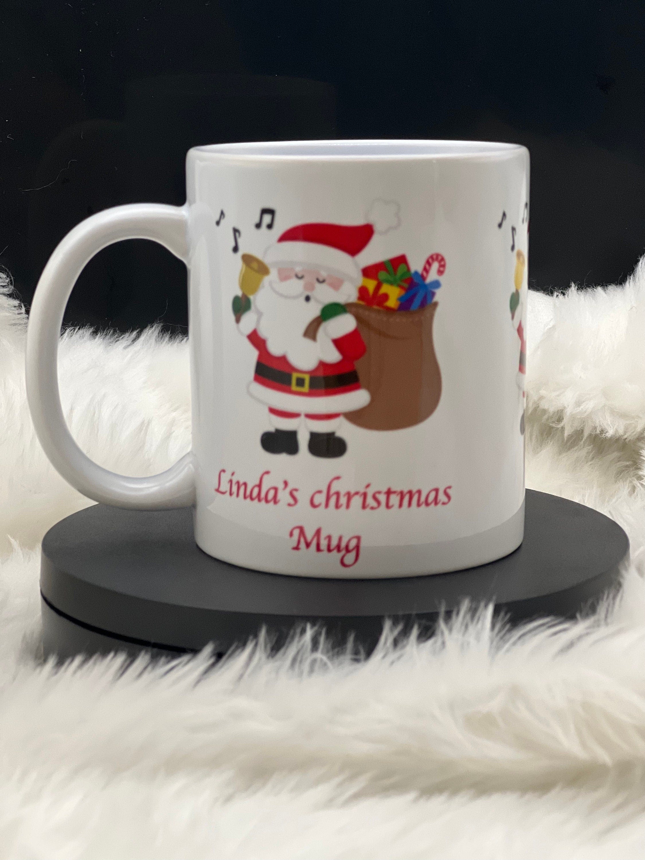 Personalised  Christmas Mug, Santa Claws, Gift, Present, Hand Made