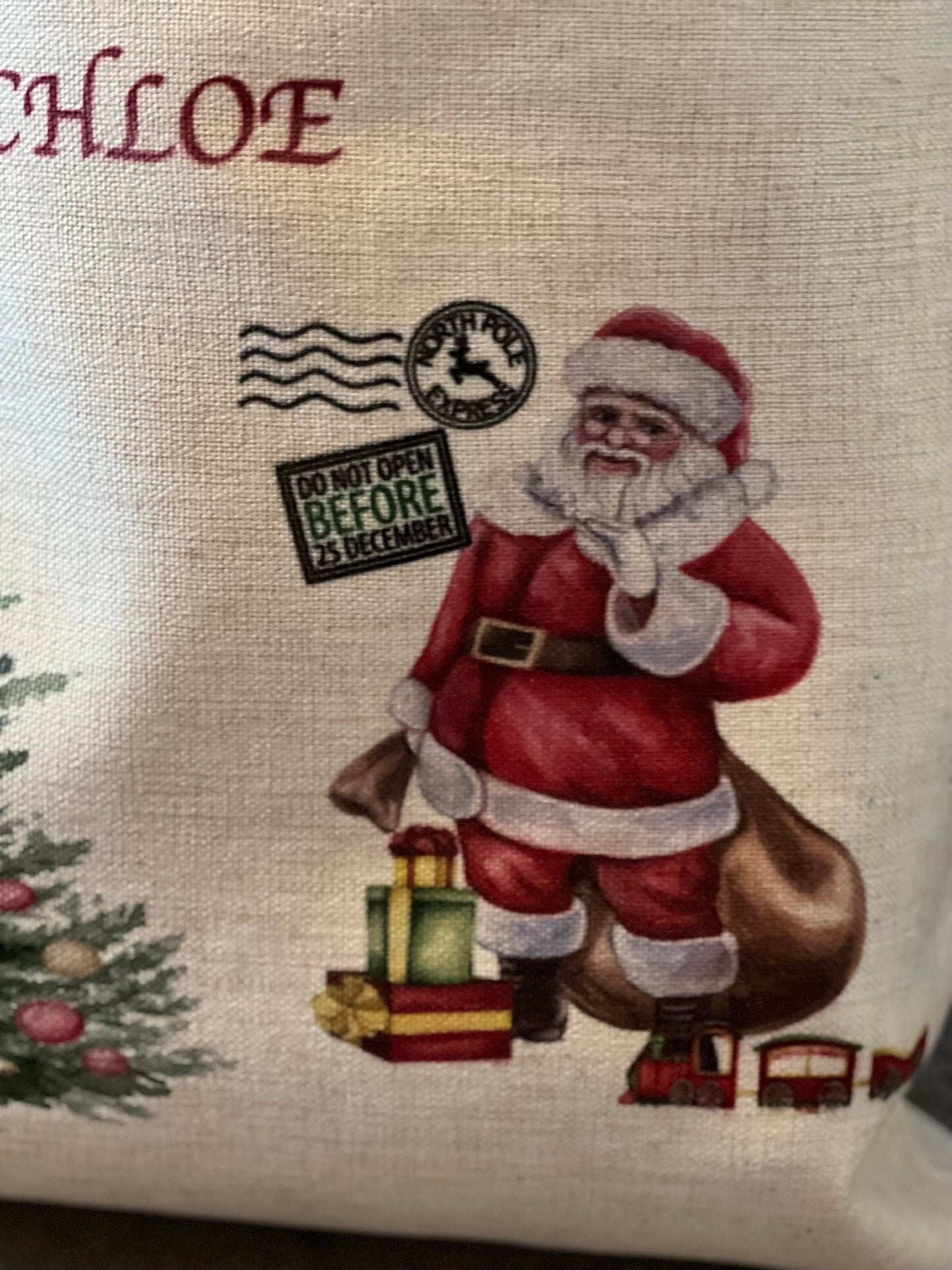 Personalised Christmas Large Santa Sack, Christmas Day, Childrens Presents.