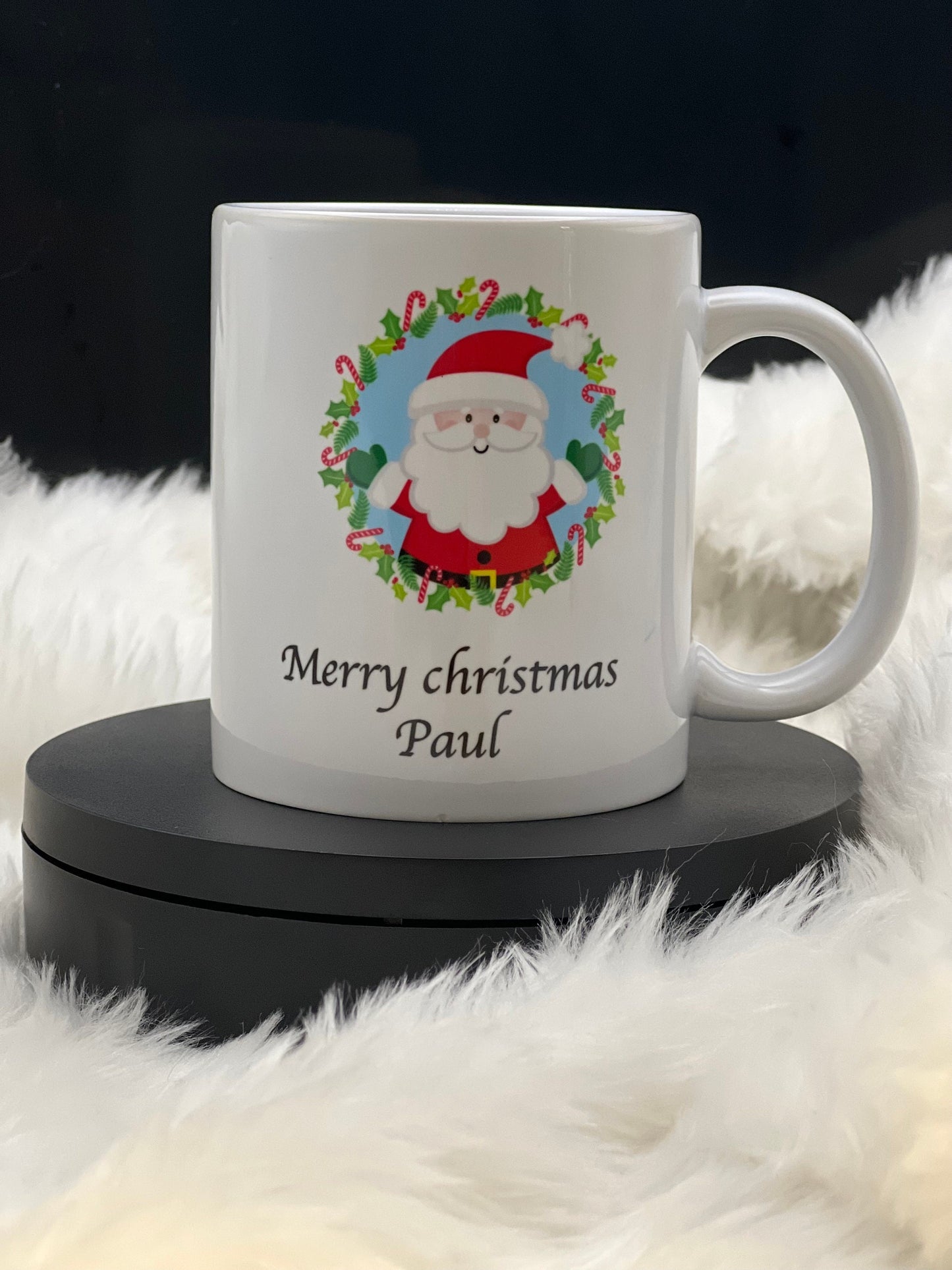 Personalised Santa and reindeer mug, Personalised Travel Mug, Present
