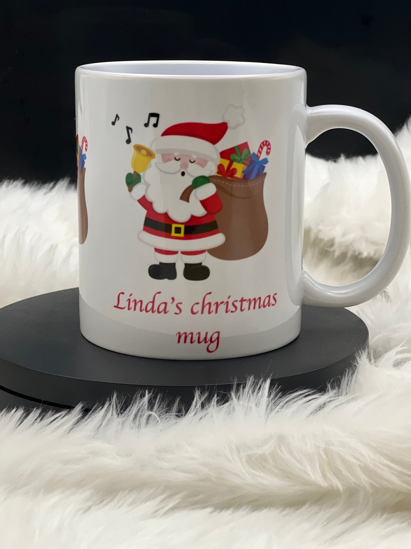 Personalised  Christmas Mug, Santa Claws, Gift, Present, Hand Made