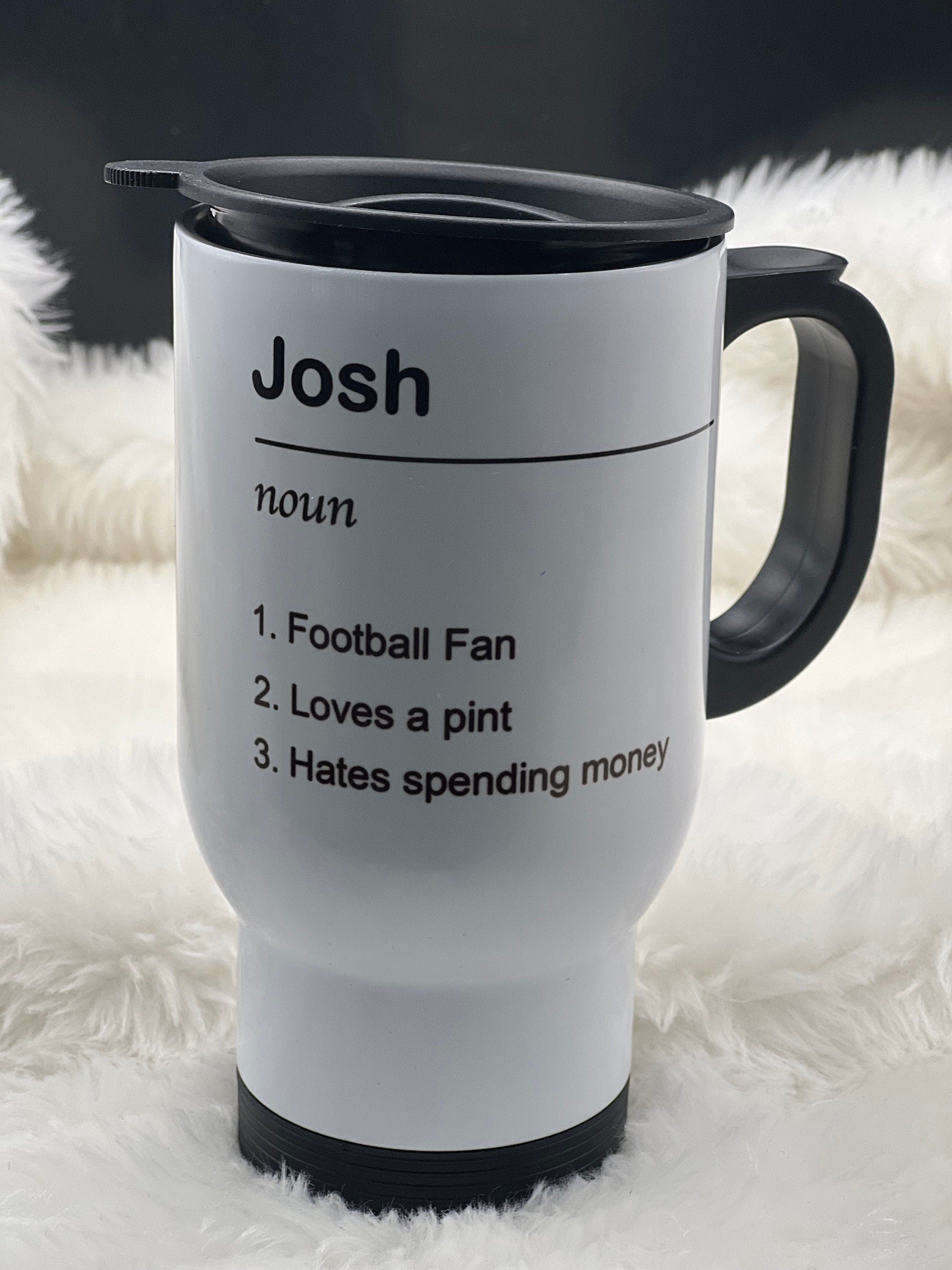 Personalised custom definition name mug, Travel Mug, Present.