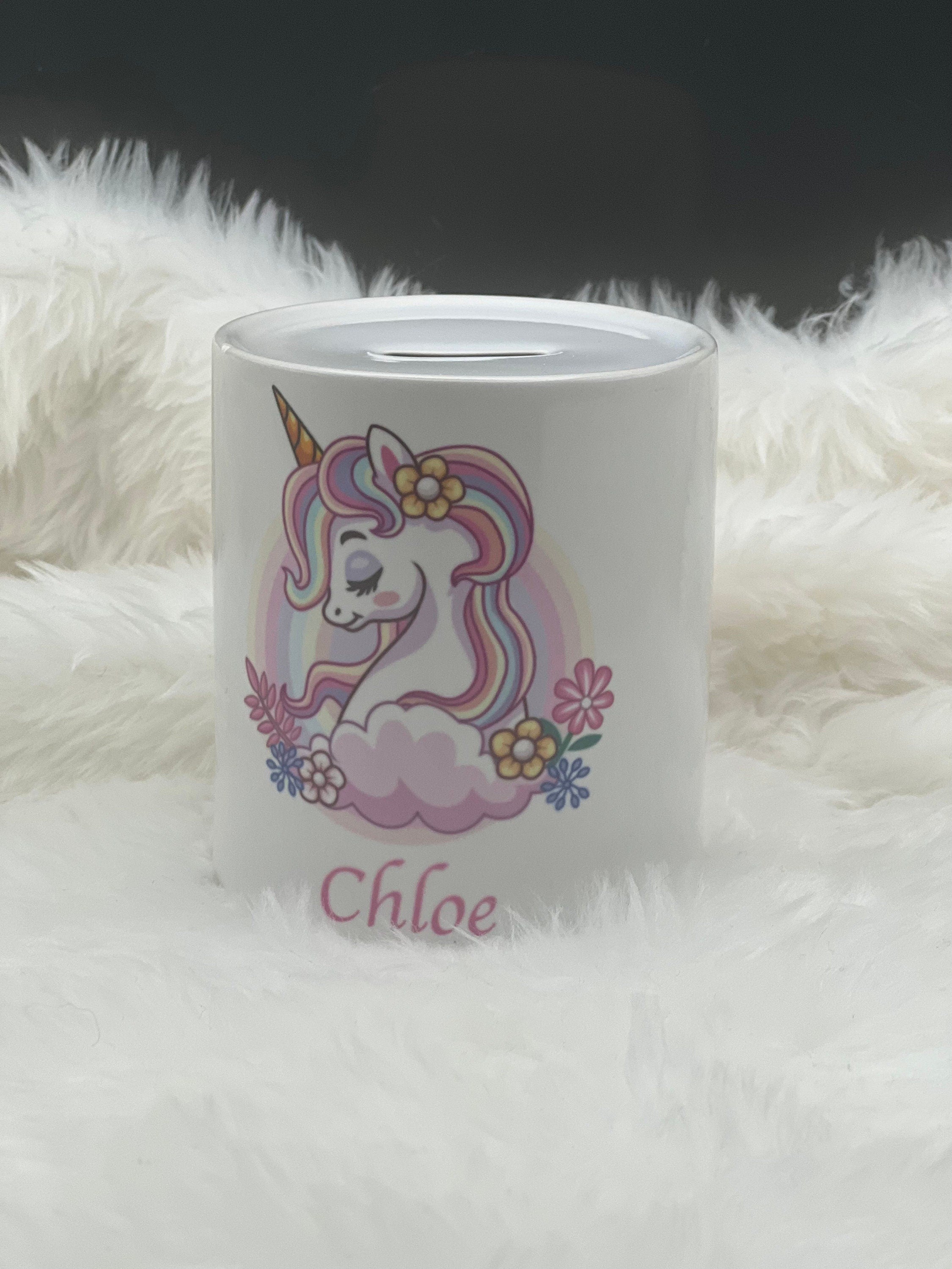 Beautiful Personlised Money Box. Hand Made. Christening Gift. Hand Made. Present. Gift for Bay Girl.