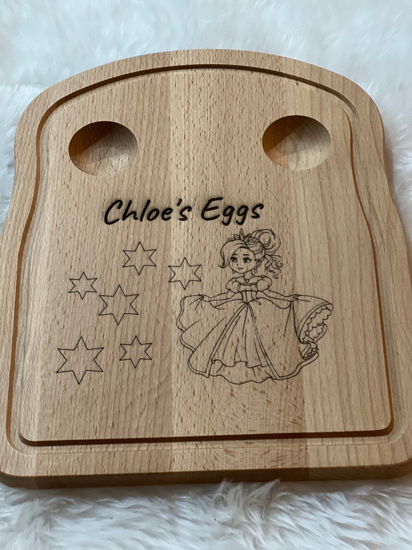 Beautiful Personlised Princess Egg Board. Hand Made. Gift. Present.