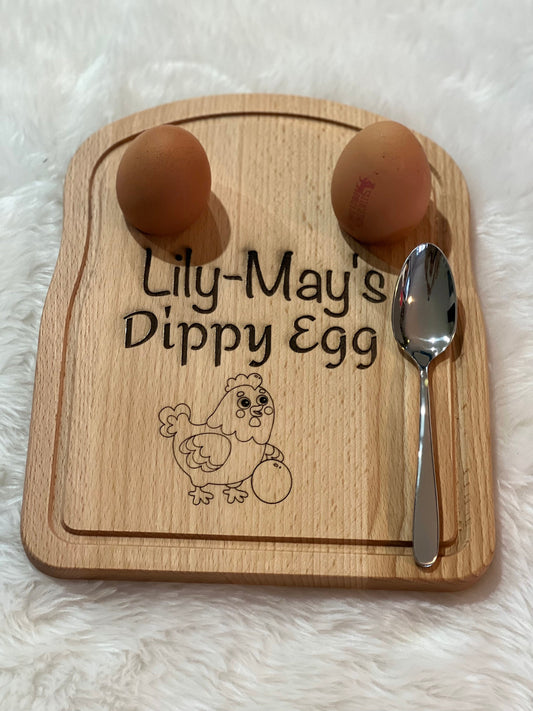 Beautiful Personlised Egg Board. Made To Order. Eggs. Breakfast Time. Gift. Present.